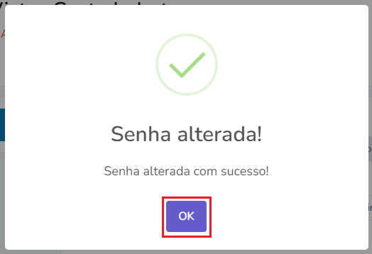 Confirmação de Senha Alterada